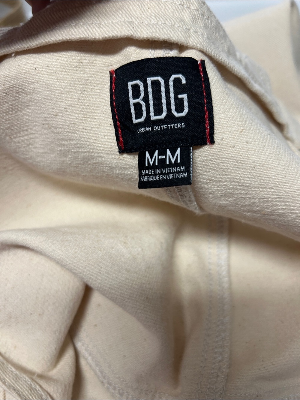 BDG Cream Denim Wide-Leg Overalls - Picture 5 of 6